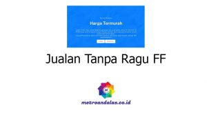 Jualan Tanpa Ragu FF