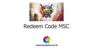 Mobile Legends Redeem Code MSC