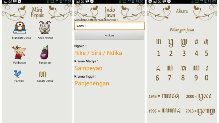Aplikasi Translate Bahasa Jawa