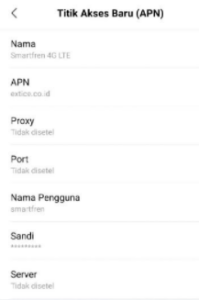 setting APN Smartfren