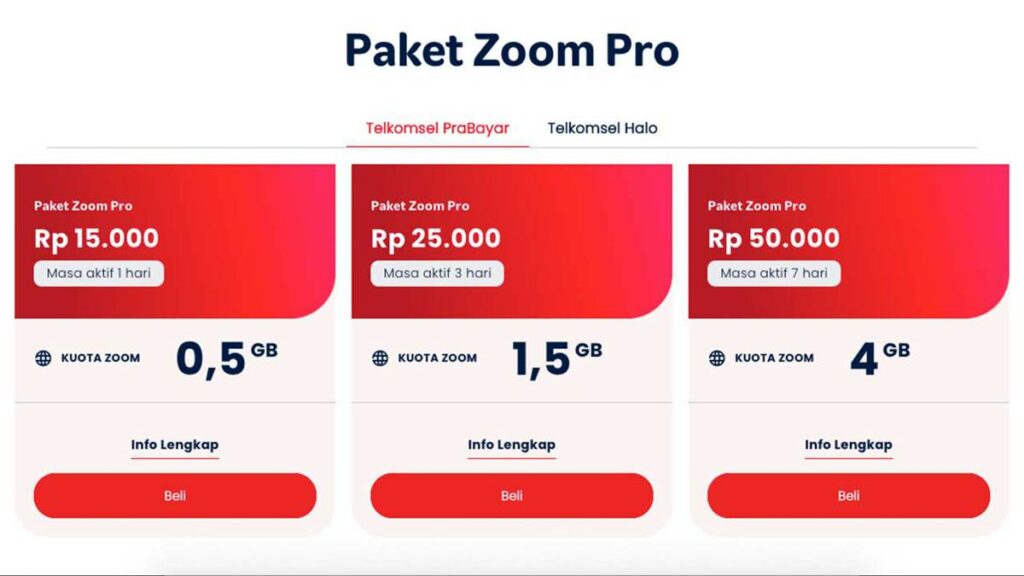 Paket Zoom Telkomsel