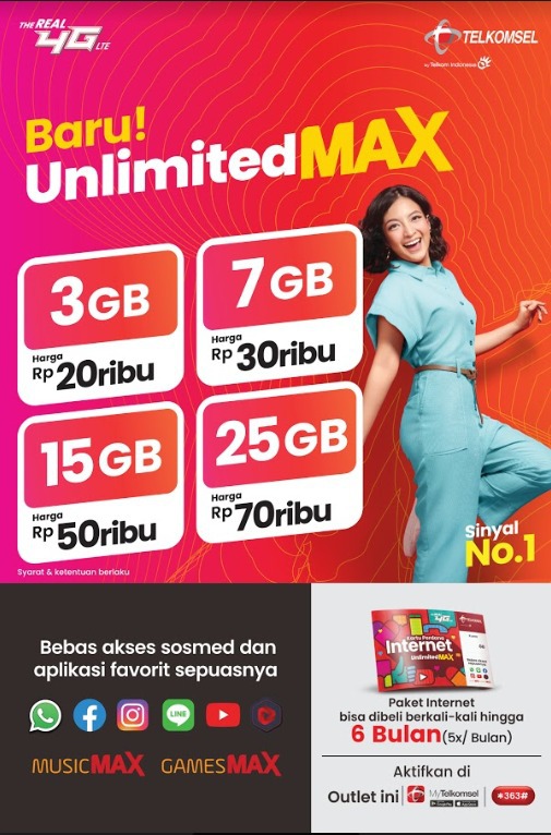 Cara Paket Telkomsel 4G Unlimited - Metroandalas.co.id